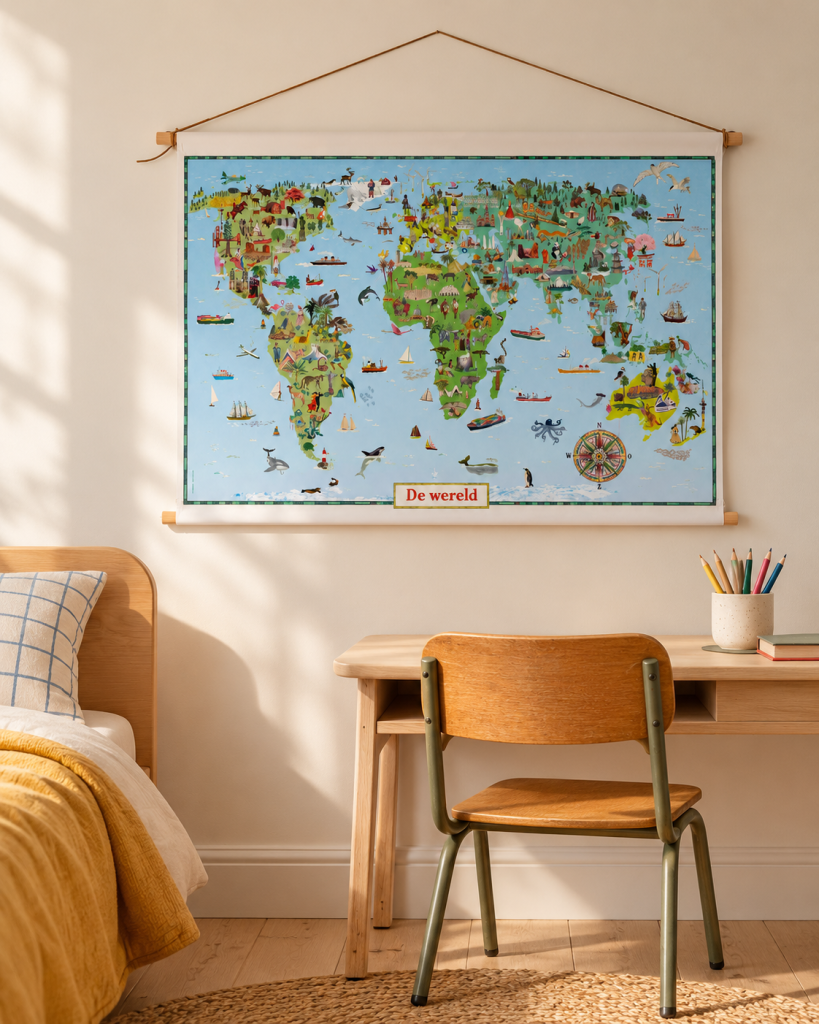 Schoolplaat equal earth van Grootzus