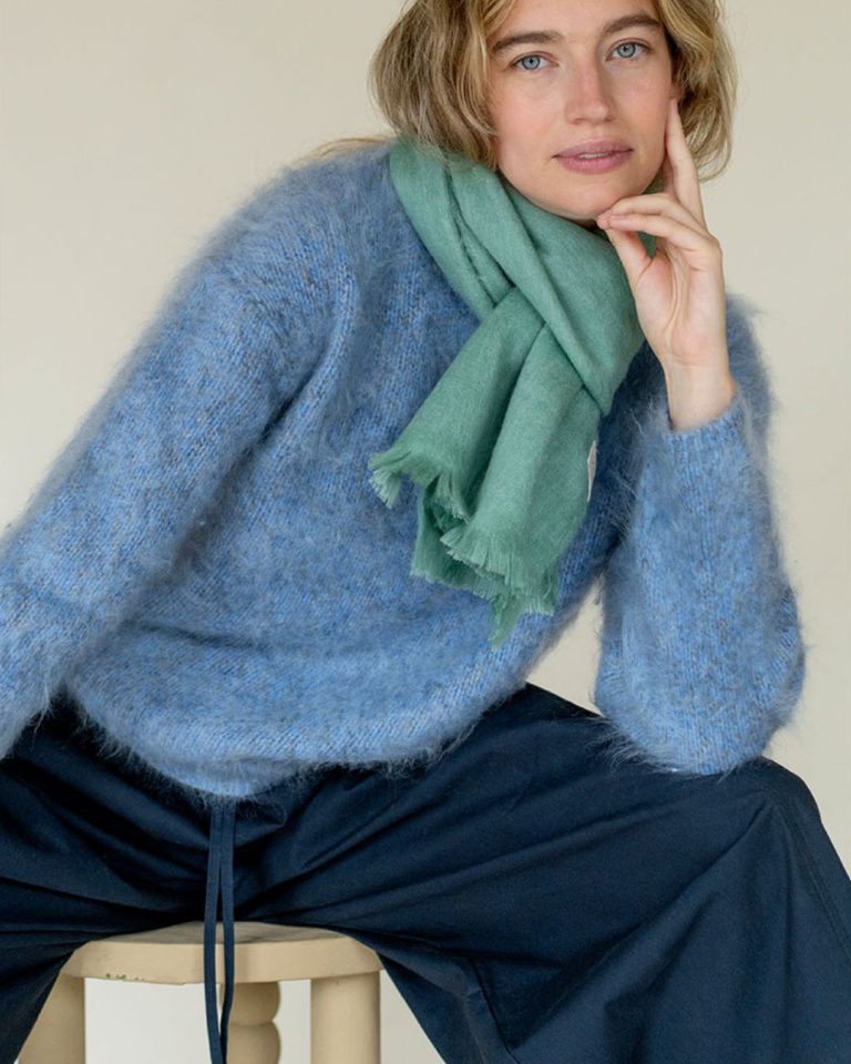 kleine sjaal poppy green