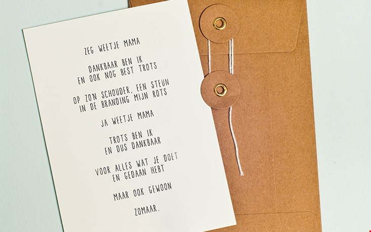 Kaart met tekst Kaart met tekst