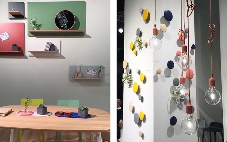 Speels gebruik van kleur, ook rechts bij Muuto Speels gebruik van kleur, ook rechts bij Muuto