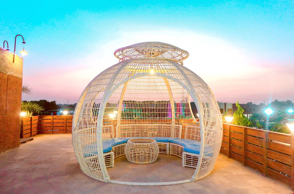 Een droom van een tuinmeubel van wicker Een droom van een tuinmeubel van wicker