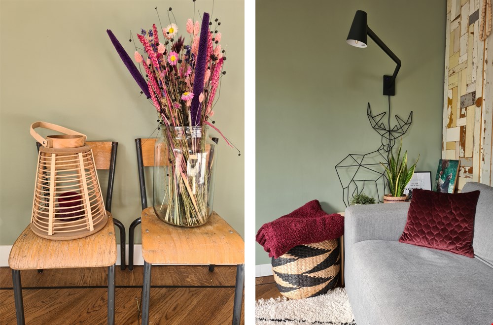 Warme herfstkleuren in de woonkamer Warme herfstkleuren in de woonkamer