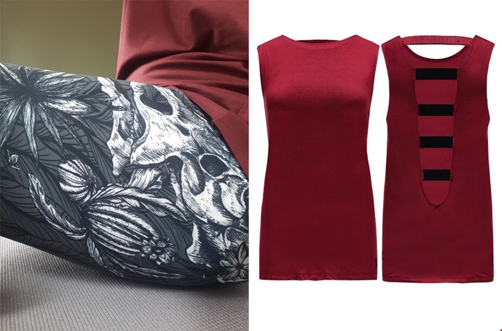 Fossil Chic Legging @yoga-specials, Elasticated Back Tanktop @Re-Born Sports Fossil Chic Legging @yoga-specials, Elasticated Back Tanktop @Re-Born Sports