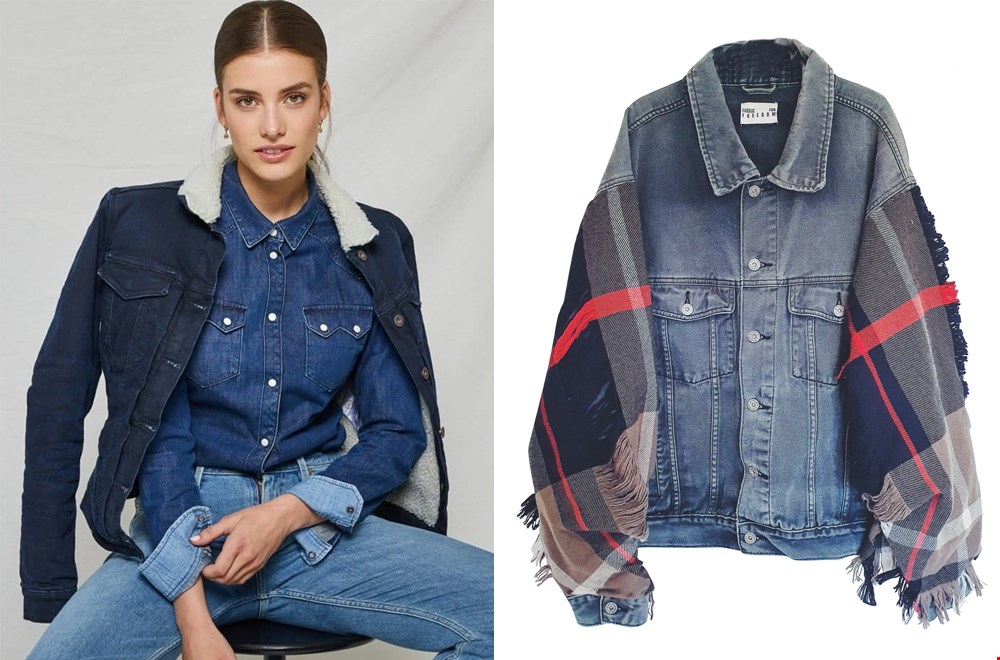 Links: Kuyichi warm jeans jacket, rechts: upcycled denim Jacket @sixandsons Links: Kuyichi warm jeans jacket, rechts: upcycled denim Jacket @sixandsons