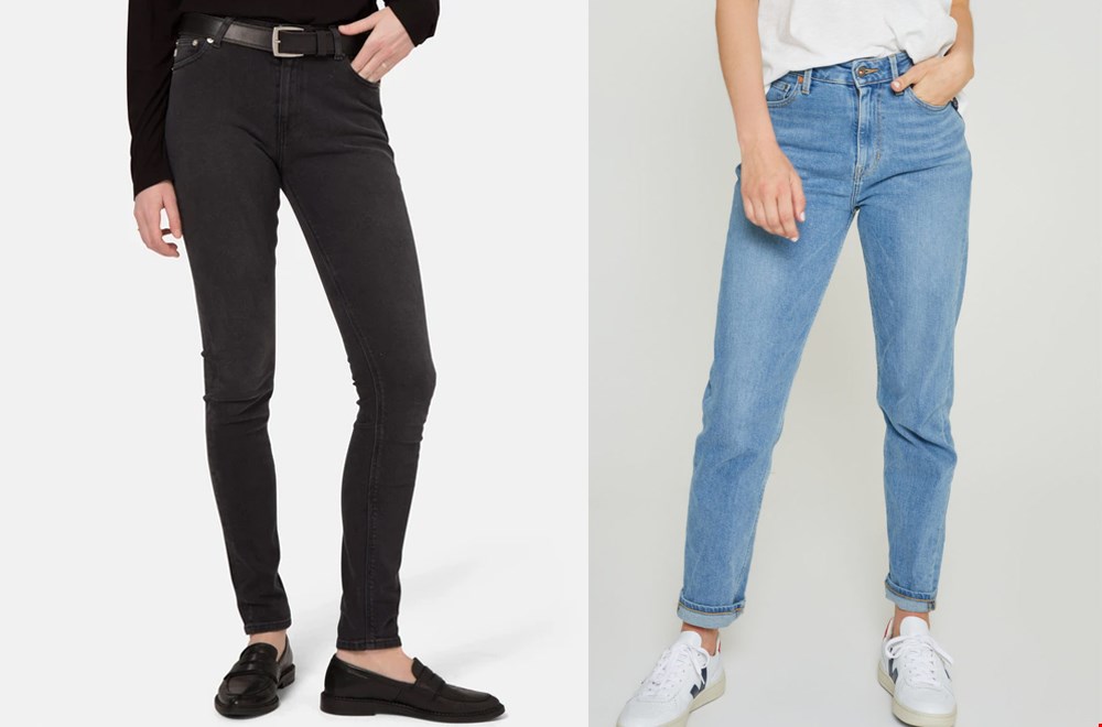 Links: Mud jeans @driftwoodtales, rechts: Kuyichi mom jeans @Dithabonita Links: Mud jeans @driftwoodtales, rechts: Kuyichi mom jeans @Dithabonita