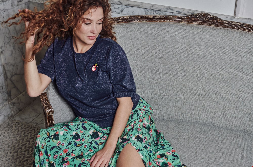 Rok Fête des Jardins en top Night Blue Spark top Rok Fête des Jardins en top Night Blue Spark top