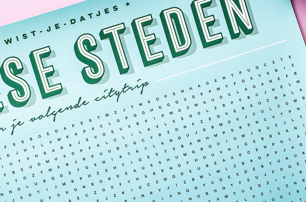 XXXXXL poster van Ditverzinjeniet. Kun jij al een stad vinden? XXXXXL poster van Ditverzinjeniet. Kun jij al een stad vinden?