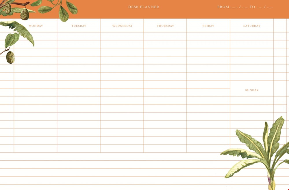 Deskplanner in A4 formaat Deskplanner in A4 formaat