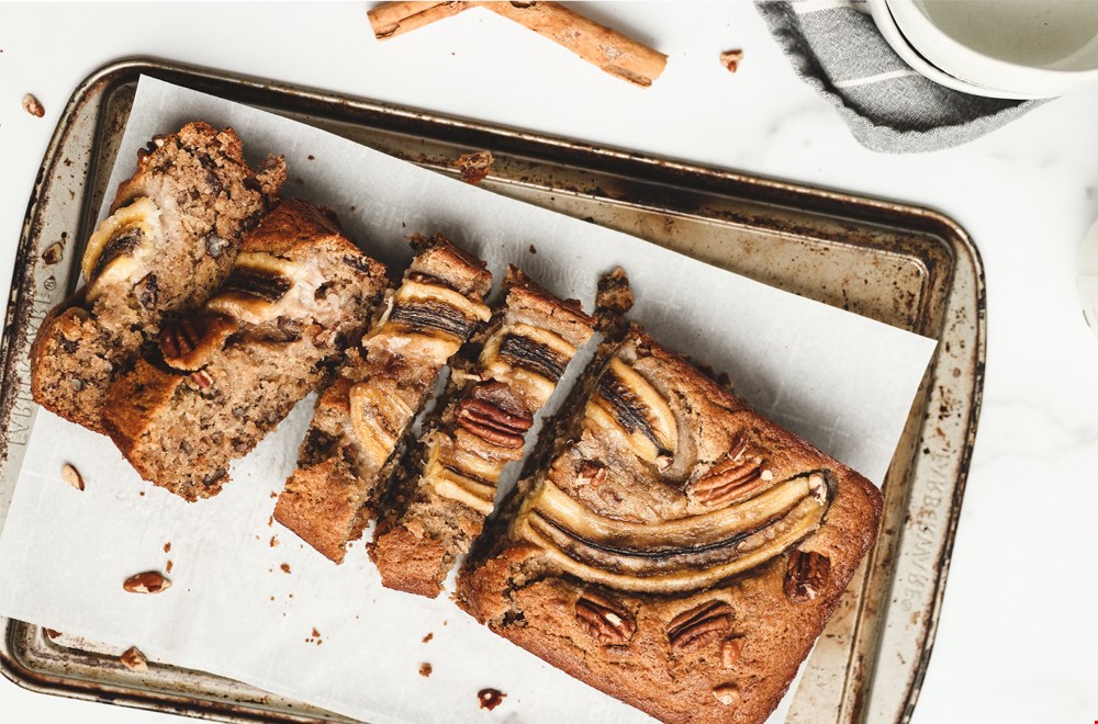 Bananenbrood kan op elk moment van de dag Bananenbrood kan op elk moment van de dag