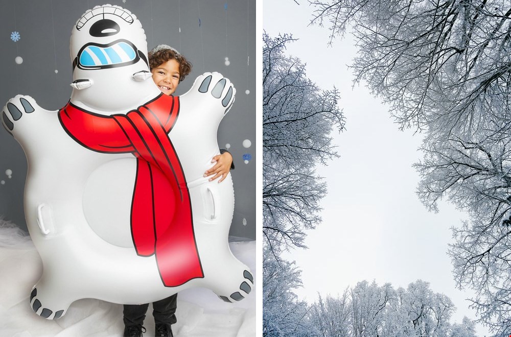 Wie is er snelste beneden op deze stoere ijsbeer sneeuwband? Wie is er snelste beneden op deze stoere ijsbeer sneeuwband?