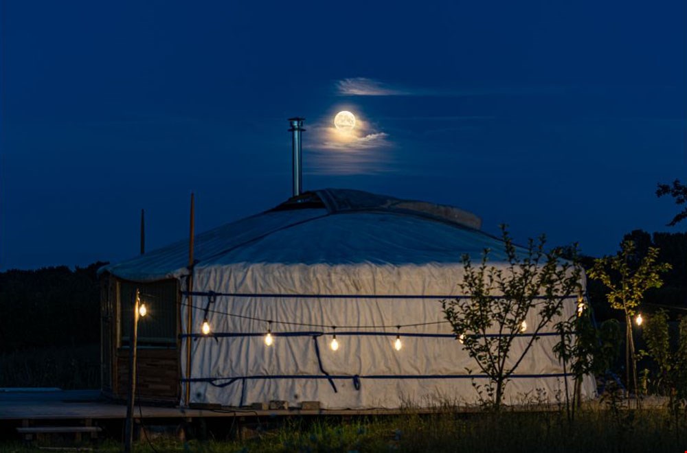 In een yurt In een yurt