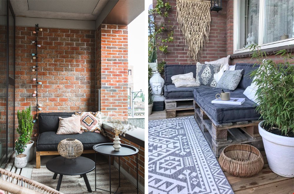 Lichtsnoer links van Cottonballlights, balkon rechts van @loftvanlies op Instagram Lichtsnoer links van Cottonballlights, balkon rechts van @loftvanlies op Instagram