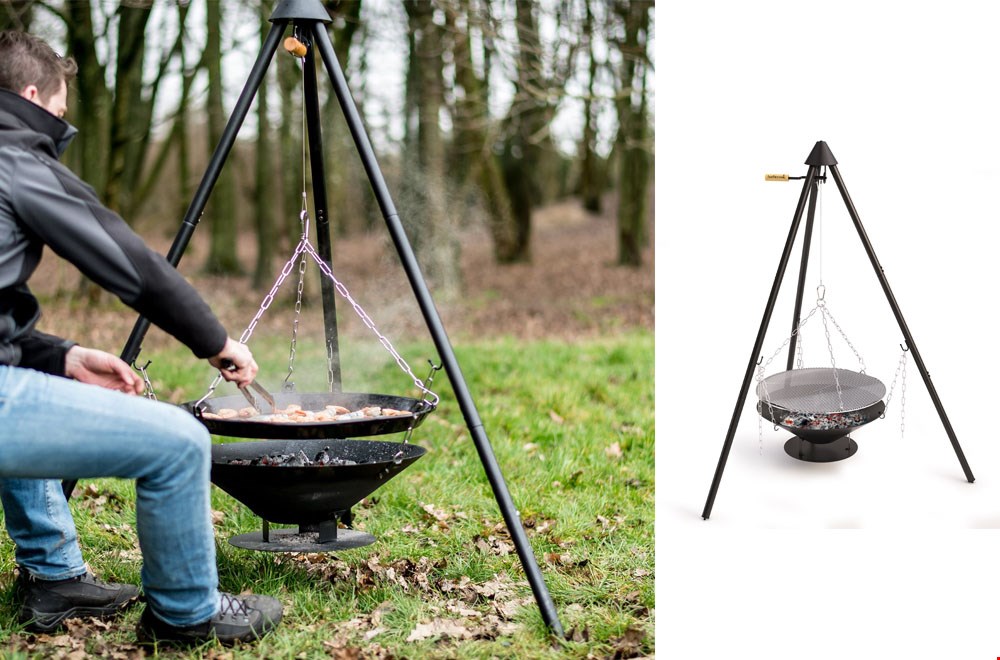 Voor survivallers: Barbecook driepoot Voor survivallers: Barbecook driepoot