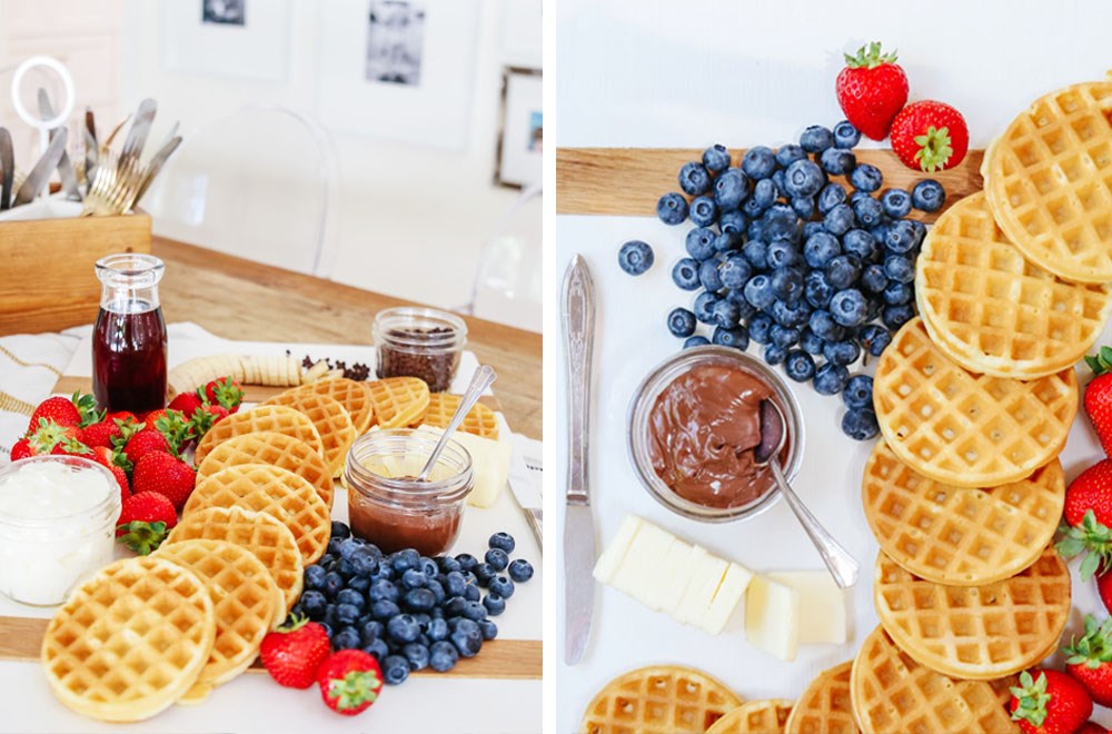 Charcuterie met mini wafels 📸:@modernglamhome Charcuterie met mini wafels 📸:@modernglamhome