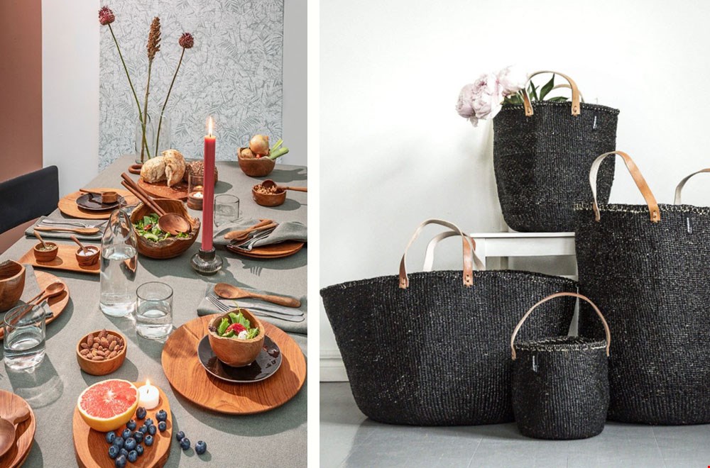 Upcycled keukengerei en fairtrade sisal Upcycled keukengerei en fairtrade sisal