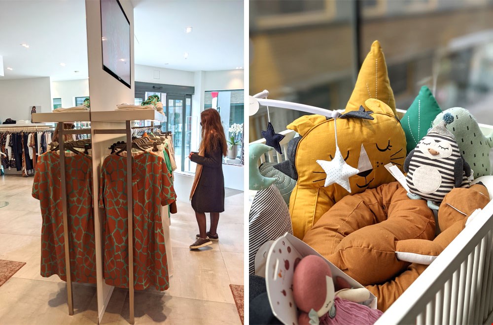 Amania Mo (links) en de schattige winkel Lolotte (rechts) Amania Mo (links) en de schattige winkel Lolotte (rechts)