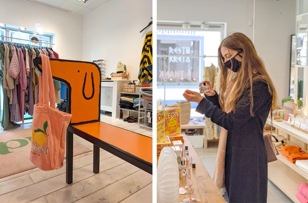 Ida Store (links) en Homy by Lily (rechts) Ida Store (links) en Homy by Lily (rechts)