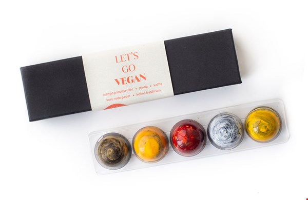 Vegan bonbons van Chocoladebezorgd Vegan bonbons van Chocoladebezorgd