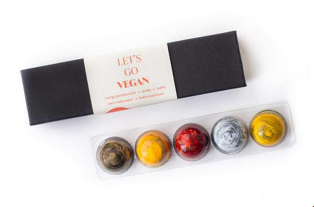 Vegan bonbons van Chocoladebezorgd Vegan bonbons van Chocoladebezorgd