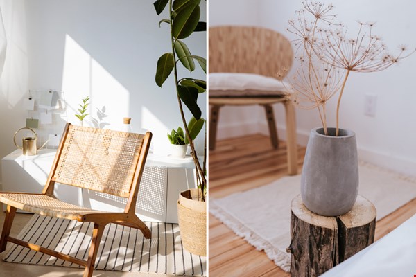 Natuurlijk materiaal en warme kleuren Natuurlijk materiaal en warme kleuren