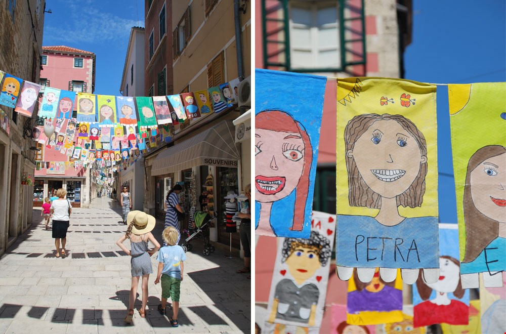 Versieringen voor het theaterfestival in Sibenik Versieringen voor het theaterfestival in Sibenik