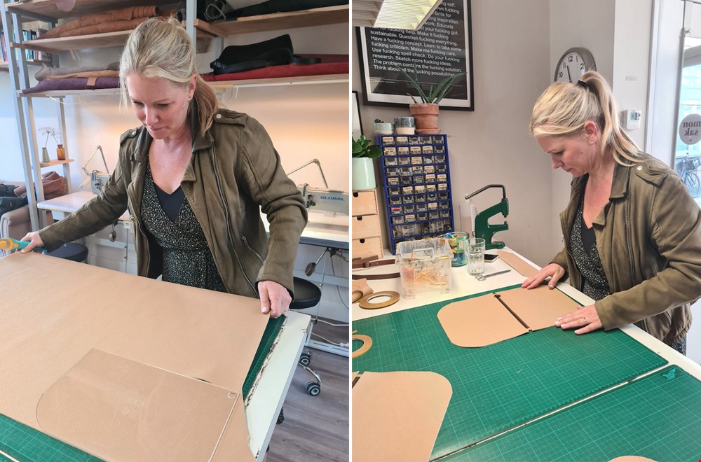 Best nog een lastig klusje, dat leer uitkiezen en uitsnijden Best nog een lastig klusje, dat leer uitkiezen en uitsnijden