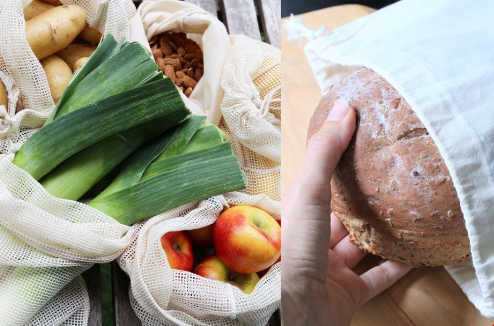 Neem je einge stoffen en mesh zakjes mee naar de winkel Neem je einge stoffen en mesh zakjes mee naar de winkel
