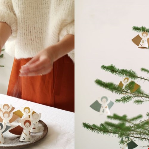 Kerstengelen van papier Kerstengelen van papier