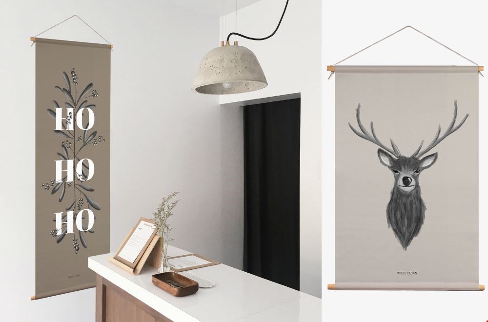 Ho ho ho, Merry Xmas met deze textielposters van MOODZ Ho ho ho, Merry Xmas met deze textielposters van MOODZ