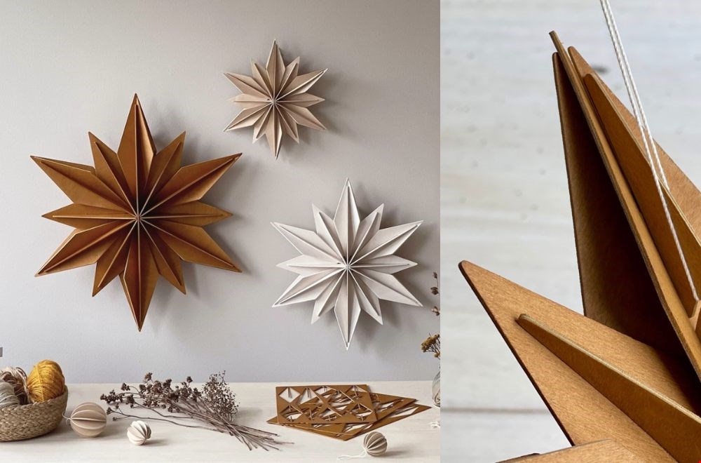 Duurzaam geproduceerde houten kerststerren van Lovi Duurzaam geproduceerde houten kerststerren van Lovi