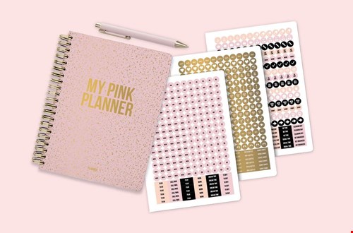 Plannen maken wordt heel makkelijk en leuk met deze Pink planner van Invulboekjes