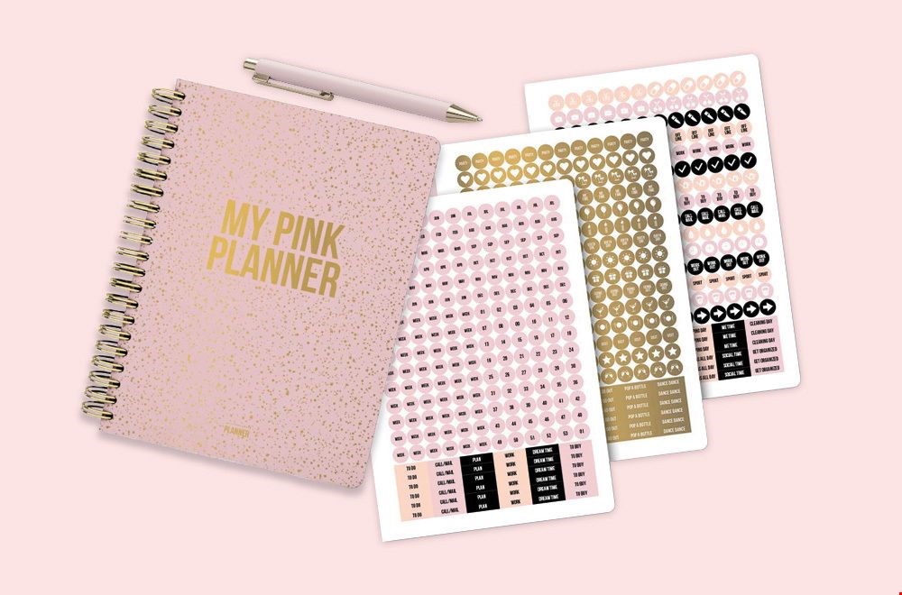 Plannen maken wordt heel makkelijk en leuk met deze Pink planner van Invulboekjes Plannen maken wordt heel makkelijk en leuk met deze Pink planner van Invulboekjes