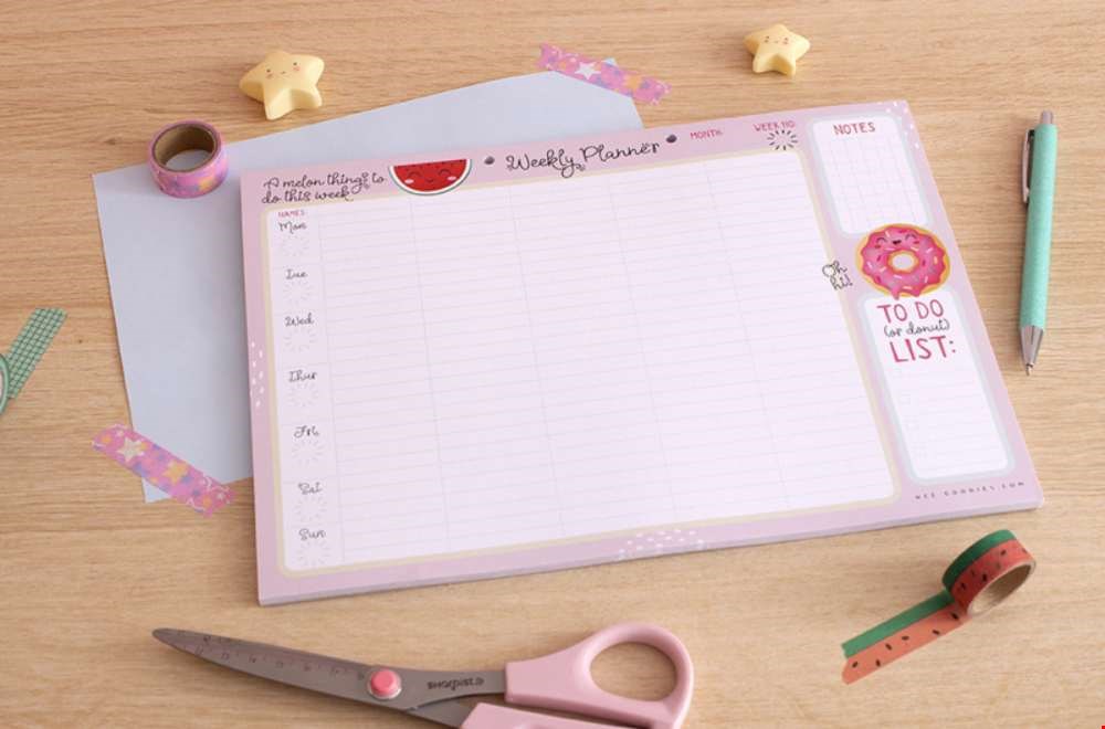 Vrolijke én handige  weekplanner Vrolijke én handige  weekplanner