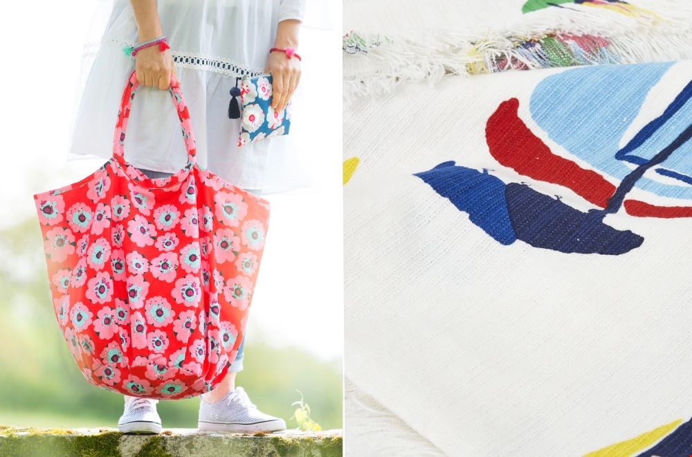 Strandtassen en plaids in super leuke patronen Strandtassen en plaids in super leuke patronen