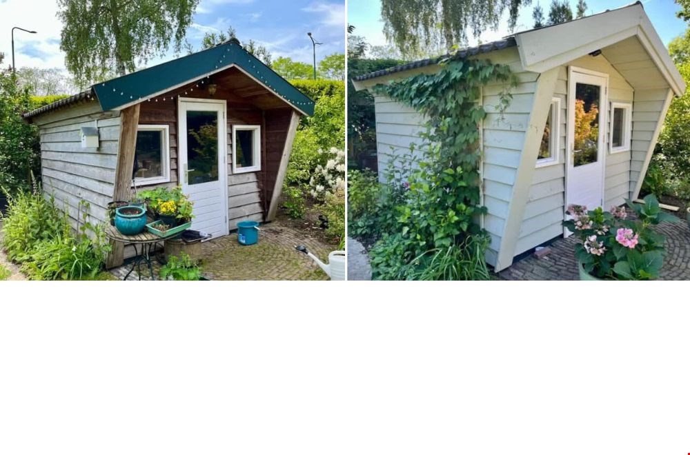 Dit tuinhuis kreeg een flinke metamorfose Dit tuinhuis kreeg een flinke metamorfose