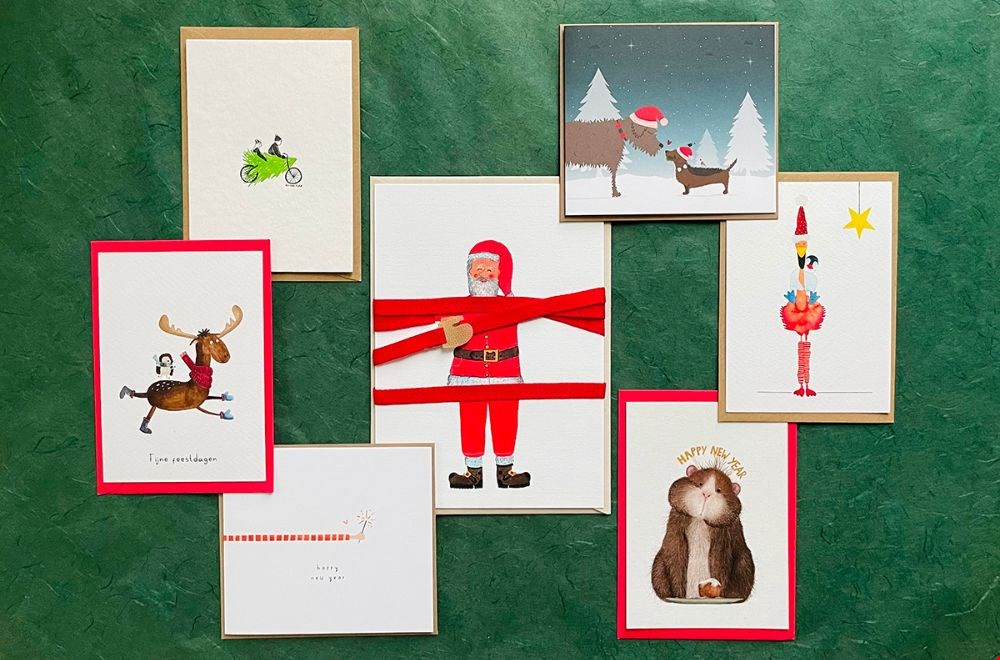 Handgeschreven kerstkaarten van Kaartje van El Handgeschreven kerstkaarten van Kaartje van El