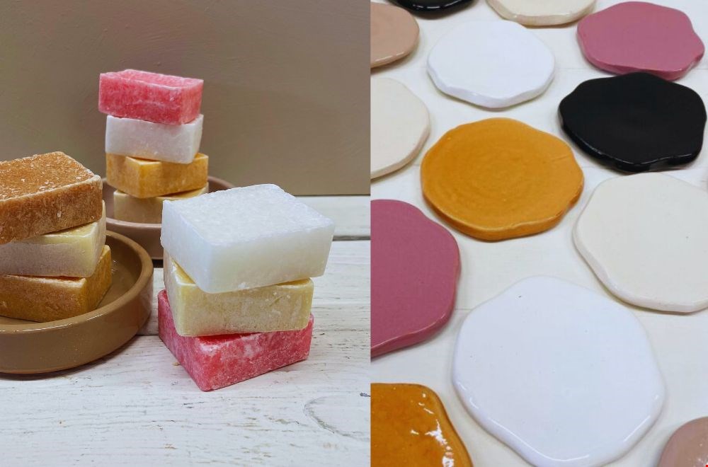 Amberblokjes en keramieken schaaltjes van ByBazz Amberblokjes en keramieken schaaltjes van ByBazz