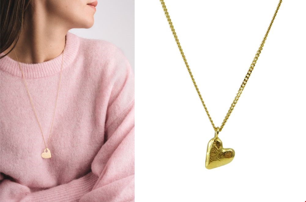 Gouden hartjesketting van Studio MHL Gouden hartjesketting van Studio MHL