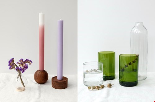 De allermooiste lila kaarsen en duurzaam glaswerk!