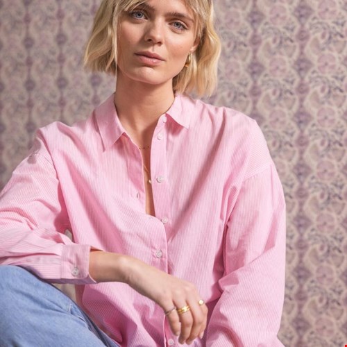Roze oversized blouse