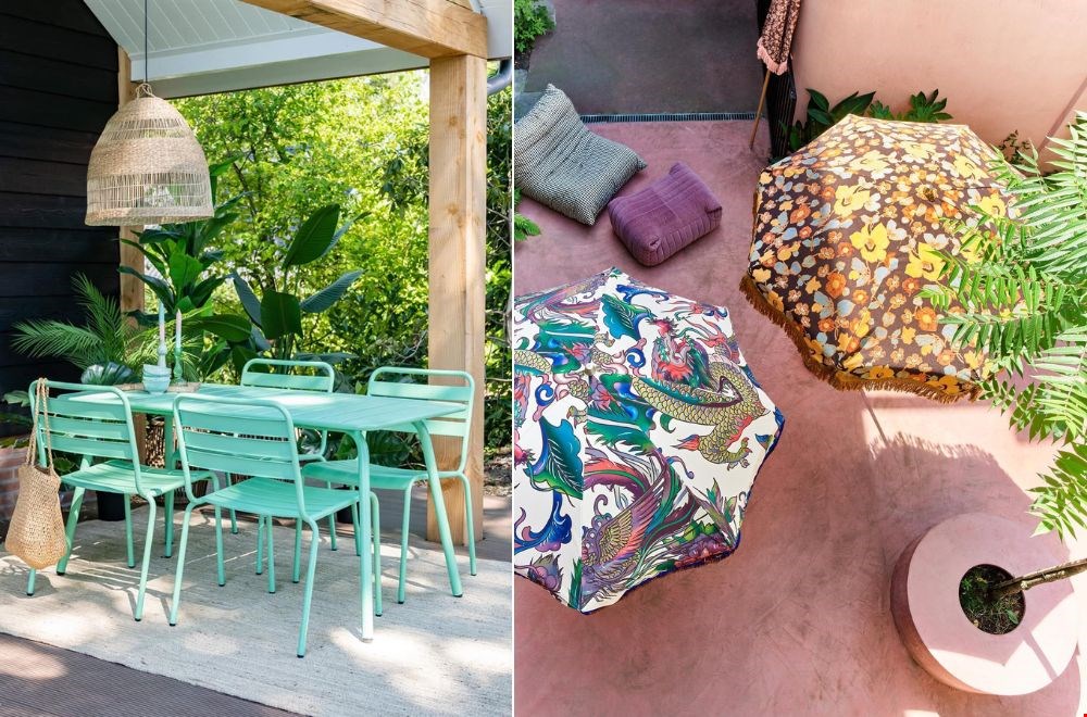 Tuinset @maximavida en parasols van HKliving @deens Tuinset @maximavida en parasols van HKliving @deens