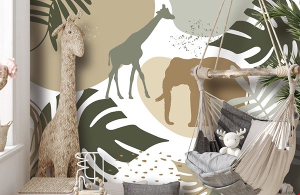 Behang met mooie kleuren en vormen van Kinderbehangenzo Behang met mooie kleuren en vormen van Kinderbehangenzo