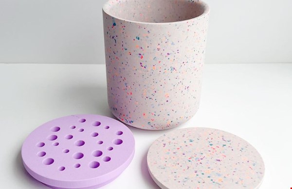 Terrazzo Toff pot met deksel