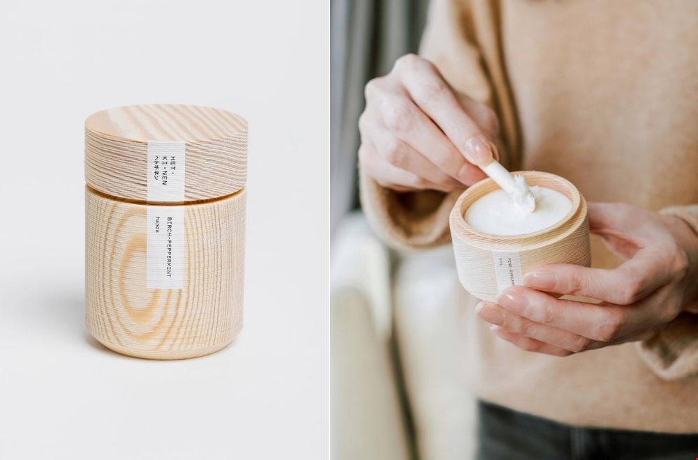 Deze eco handcrème van Hetkinen zit in een super mooi houten doosje! Deze eco handcrème van Hetkinen zit in een super mooi houten doosje!