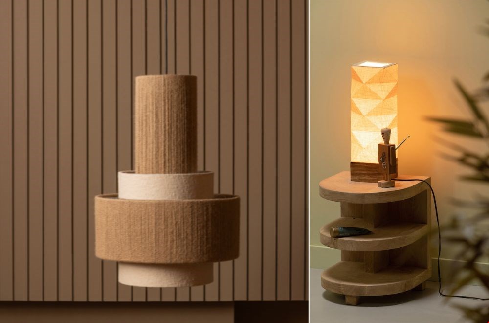 Lampen van naturel touw en gerecycled papier!