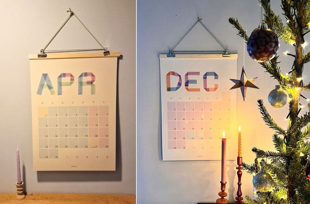 Jessica den Hartog ontwierp deze duurzame XL kalender Jessica den Hartog ontwierp deze duurzame XL kalender