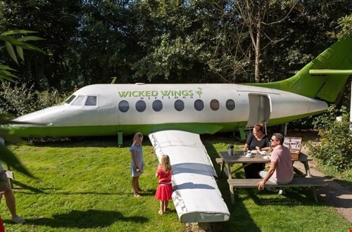 Logeren in een vliegtuig bij De Vreemde Vogel Logeren in een vliegtuig bij De Vreemde Vogel