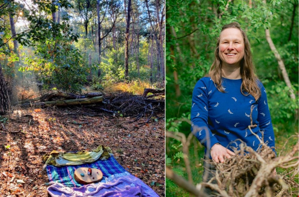 Samantha geeft ook hele fijne meditaties in het bos