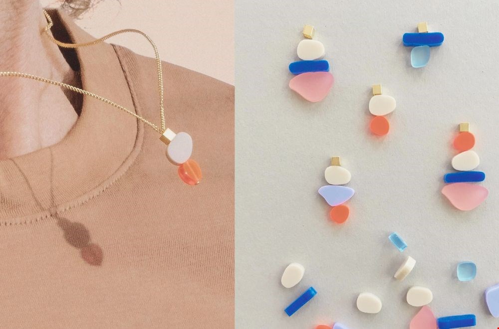 Pebbles-ketting in roze en blauwe tinten – speels, licht en perfect voor elke dag