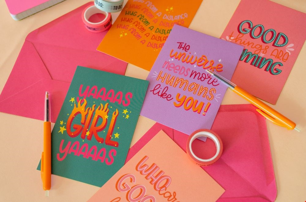 Kleurrijke feel good kaarten van Studio Daan Banaan Kleurrijke feel good kaarten van Studio Daan Banaan